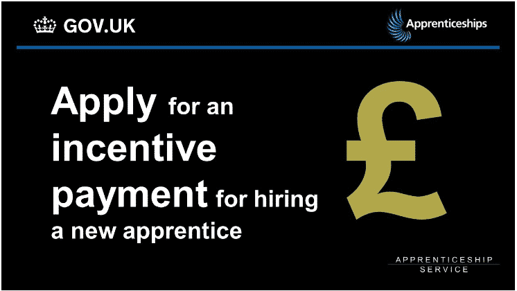 Another £1,000 Cash incentive to employers who take on trainees