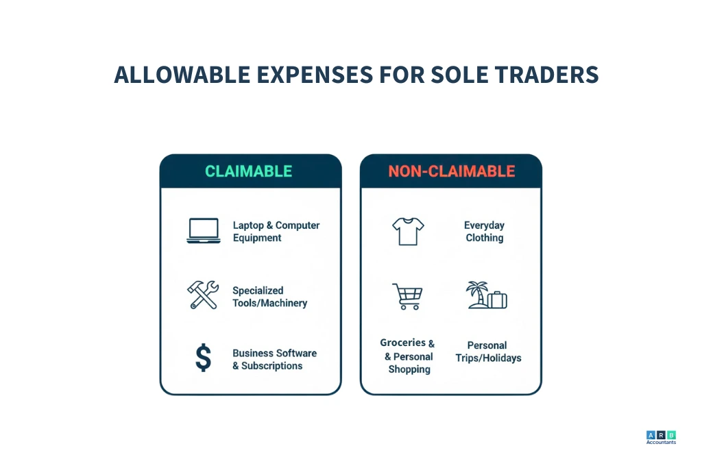 What counts as allowable expenses for a sole trader